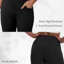 VOOVEEYA Wide Leg Pants for Women, Yoga Pants with Pockets High Waist Casual Straight Dress Pants Petite/Tall/Regular (Petite Black L New) (Black, L)