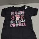 Big Brother Of The Birthday Cow-Girl Pink Disco Western T-Shirt (Black), 4T