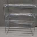 STORi 4-Compartment Clear Plastic Organizer, Rectangular Divided Makeup and Vanity Storage Bin, Use Upright for Eyeshadow Palettes, Made in USA