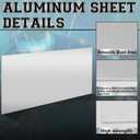 MorningRo 1 Pack 5052 Aluminum Sheet Metal 12" x 18" Aluminum Plate 1/8 (0.125'') Inch Thickness Rectangle Metal Panels for Industry Crafting Handcraft DIY Projects