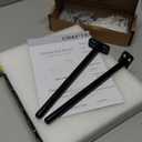 8pcs Wall Shelf Brackets Heavy Duty Floating Shelf Bracket Hidden,Invisible Black Shelving Brackets Decorative Floating Shelf Hardware Heavy Duty,Metal Shelf Support Bracket(8"-8pcs)