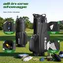 7-Way Golf Stand Bag - Lightweight Golf Club Bags with 7 Full-Length Dividers, Cooler, Rain Hood for Men and Women