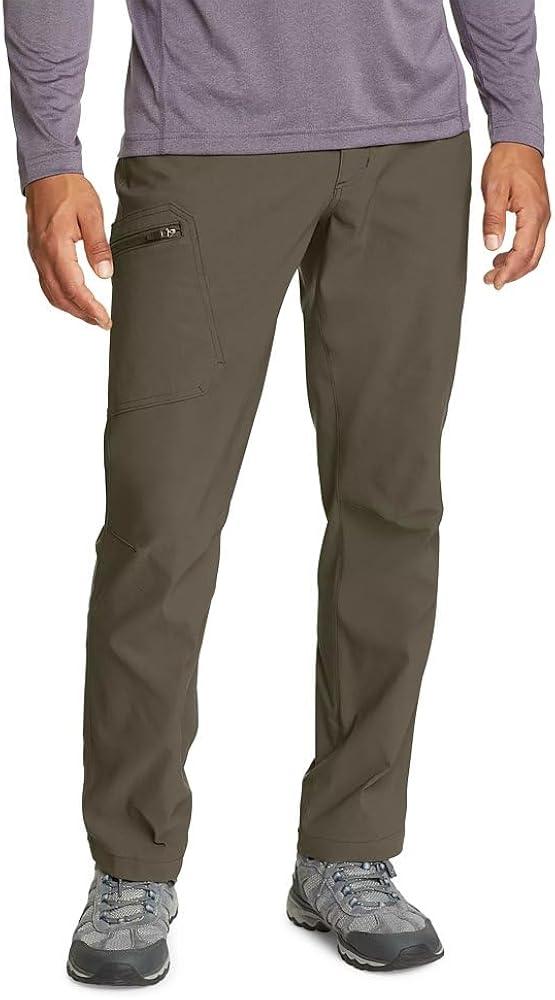 Eddie Bauer Men's Athletic Fit Fixed Waist Active Performance Rainier Pants, Slate Green Rainier, Size 30x50