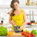 Knife Sharpener Auto-adjust, Ergonomic Handle Classic Kitchen Knife Accessories Original Premium Polish Restore Dull Blades Fan-shaped Tungsten Carbide Really Works for Steel Knives Scissors