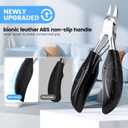 Toenail Clippers for Seniors Thick Toenails, Sharp Toe Nail Clippers Set for Men Women, Heavy Duty Fingernail Clipper Pedicure Tools for Feet, Professional Manicure and Pedicure Kit with Nail Scissors