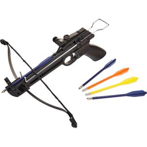 Tactical Crusader Hand Held Hunting Archery 50LB Pistol Crossbow Gun, Black