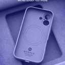 OTOFLY Compatible with iPhone 16 Case, Compatible with MagSafe, Shockproof Magnetic Silicone Case for iPhone 16,[Military Grade Protection] [2 Pack Screen Protectors], Flower Blue