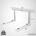 Ivation Split AC Mounting Bracket, Universal Heavy-Duty Outdoor Wall Mount System with Hardware & Level for Ductless Mini Split Air Conditioner Condenser & Heat Pump Units, 440 Lb. Max Capacity
