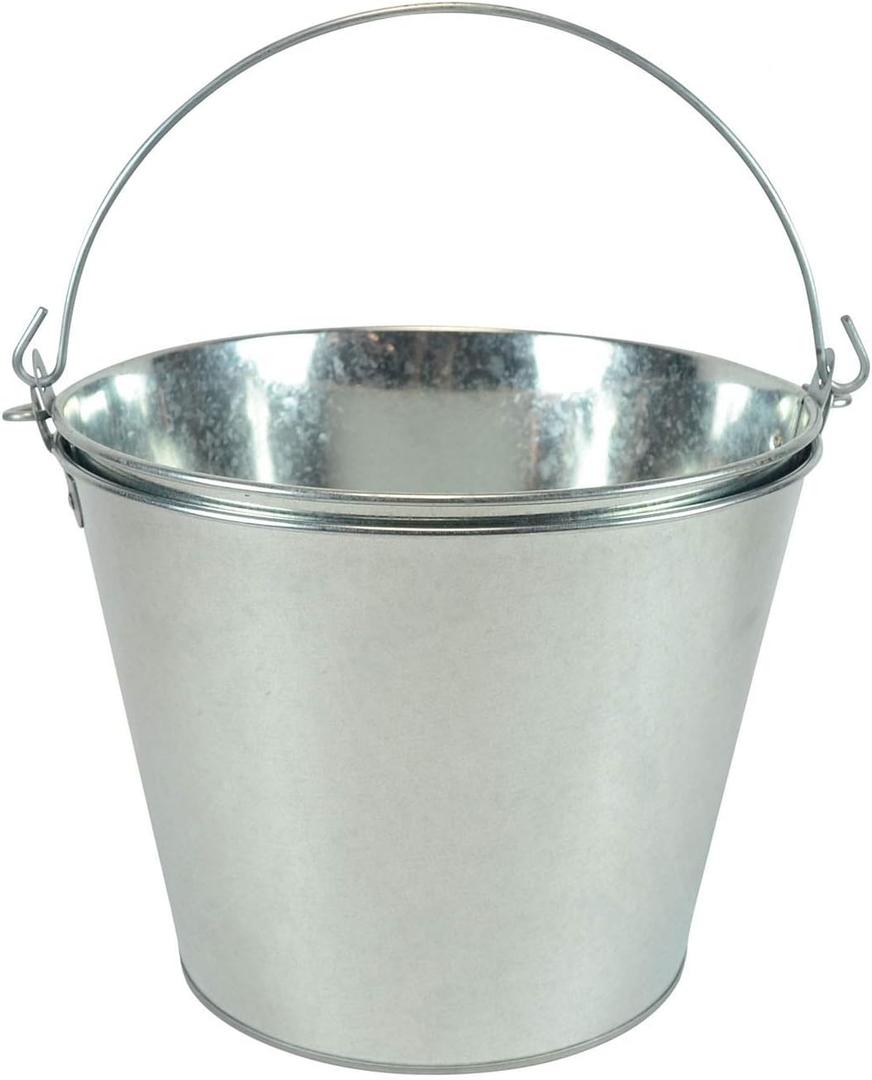 5-Quart Galvanized Pail Beer Bucket 9x9x7 inches (Pack of 2)