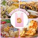 Teenyyou 36 Sets Little Pumpkin Baby Shower Favors 36 Pcs Thanks for Poppin' by to Celebrate Paper Popcorn Bags for Party with 36 Clothes Popcorn Stickers Engaged Container Baby Shower Bags(Pink)