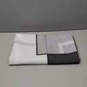 Hokibero Shower Curtain Set for Bathroom Geometric Small Shower with Heavy Duty Water Repellent White Bathroom Curtain for Hotels Bathtubs, 72x78 Grey