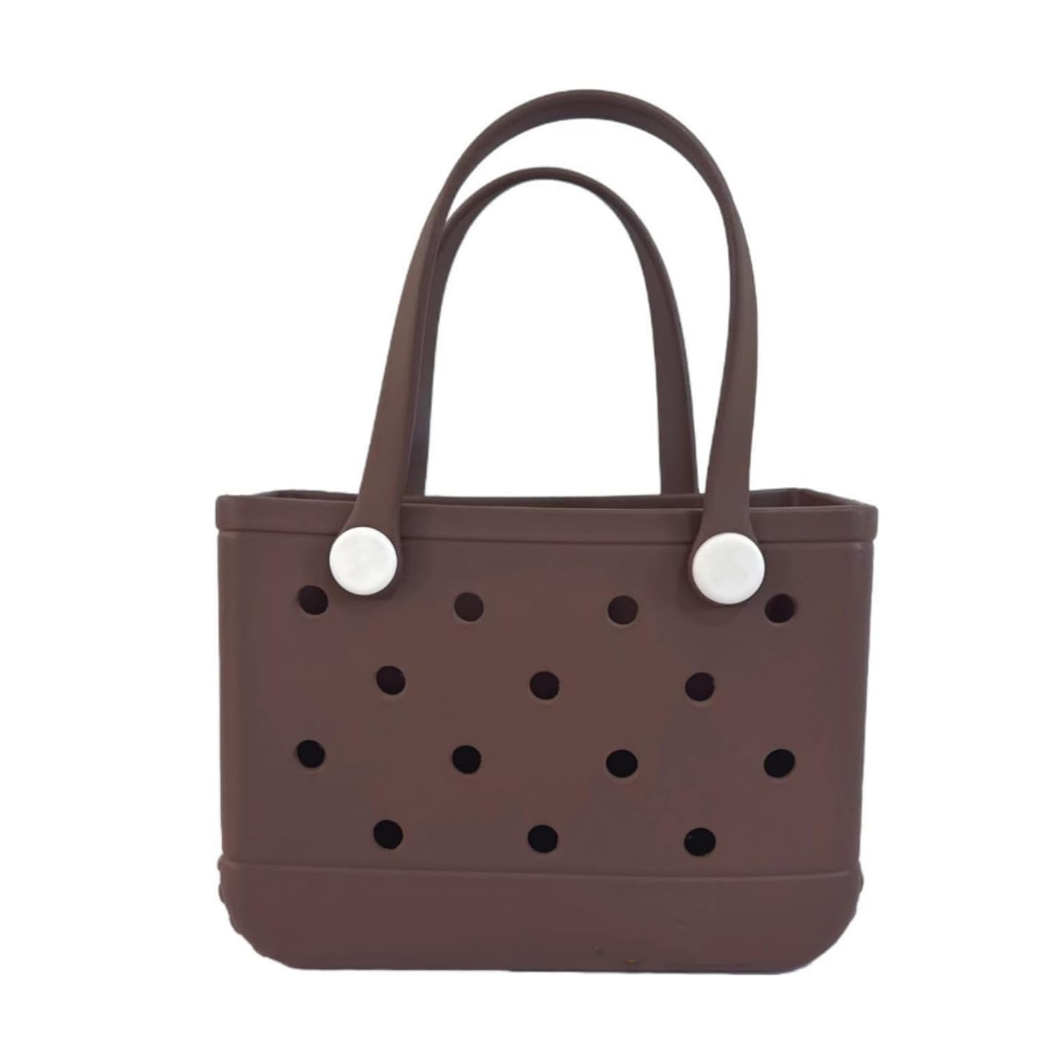 Rubber Tote Bag Small Beach Bag Waterproof Outdoor Tote Bag Portable Open Handbag for Sports Beach Boat Outdoor
