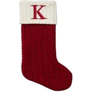 St. Nicholas Square 21-in Knit Monogram Christmas Stocking, Letter K