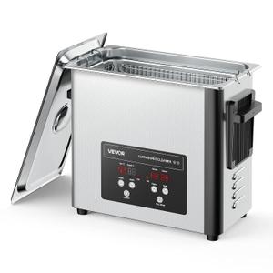 VEVOR 6L Ultrasonic Cleaner, Professional Ultrasonic Cleaner Machine with Cleaning Basket & Digital Display, 120W Stainless Steel 40kHz Cleaning Machine for Watches, Razors, Jewelry, Coins and More