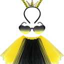 Funcredible Light up Bee Wings and Antenna Headband - Bumblebee Costume Outfit - Honey Bee Accessories for Kids and Adults