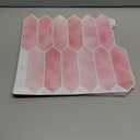 VEELIKE 12 Sheets Pink Peel and Stick Tile Backsplash Long Hexagon Peel and Stick Backsplash for Kitchen Bathroom Powder Room Waterproof Self Adhesive Pink Wall Tile Stickers for Kitchen RV 12''x12''