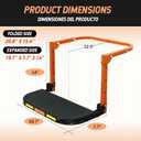 SEKAM Folding Tire Step for Trucks, SUVs & RVs, Adjustable Truck Tire Step & Wheel Step for Pickup Trucks, Heavy Duty Platform with 350 Lbs Capacity