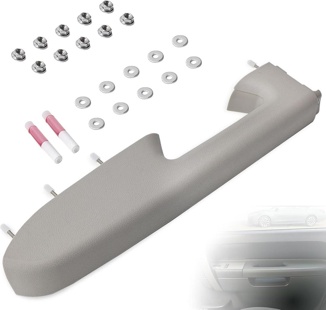 22818466 Front Left Driver Side Armrest Repair Kit Fit for Chevy Silverado/GMC Sierra 1500 2500HD 3500HD 20102014 Door Panel Armrest with Handle Below - Color Gray