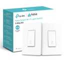 Kasa Smart 3 Way Switch HS210 KIT, Needs Neutral Wire, 2.4GHz Wi-Fi Light Switch works with Alexa and Google Home, UL Certified, No Hub Required, White,2 Count (Pack of 1)