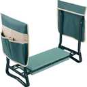Pure Garden 2-in-1 Foldable Garden Kneeler and Seat, Green