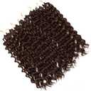 8Packs Curly Crochet Hair Boho Ocean Wave Crochet Hair 18Inch Pre Looped Crochet Hair for Black Women Pre Twisted Bench Curl Crotchet Hair(33#, 18inch)