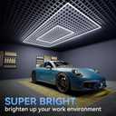 LZHOME LED Garage Lights Fixture: High Brightness 39000LM LED Garage Lighting Ceiling LED Light, Updated 44.8 inch Large Size Rectangle Light for Garage Shop Workshop Gym Car Detailing, 117CM/Lamp Tube