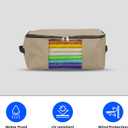 Covers & All Storage Bags, 90 litres Large size Space Saver bags Heavy Duty Storage Organizer Multipurpose, 12 Oz Waterproof UV-Resistant & Tear-Proof (23"L x 17"W x 14"H Inches, Beige, Pack of 3)