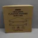 Demigo Hexagon Corner Floating Shelves Wall Mount (Set of 2) – Solid Acacia Wood with Hidden Brackets & Cable Hole – Rustic & Modern Space-Saving Shelves for Bedroom Living Room Office Kitchen