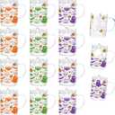 12 Pcs Halloween Ghost Coffee Mugs Halloween Gifts for Women Men Color Changing Horror Ghost Coffee Cups Glass Spooky Mugs Party Decor Novelty Gift for Birthday 16 oz