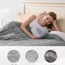 Mr. Sandman Weighted Blanket for Adults Queen Size 15 lbs, Soft Cooling Heavy Minky Blanket for Sleep, Washable Throw Blanket with Glass Beads, 60 x 80 Inches, Grey