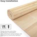 Art3d Natural Bamboo Wall Panel for Interior Wall Decor, Renewable Pole Wrap Wainscoting Paneling for Wall Ceiling Furniture Cabinet Office, 12 x 96 Inch - Carbonized, 1-Pack