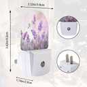 Lavander Flower Butterfly Night Light,Night Lights Plug into Wall with Dusk to Dawn Sensor,Lamp for Bedroom Bathroom Hallway Nightlight for Women Girls