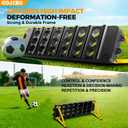 6-in-1 Soccer Rebounder Board, Portable Dual Surface Soccer Training Equipment for All Player Levels, Kick Back Soccer Wall with 3 Adjustable Angles for Passing, Control & Reflex