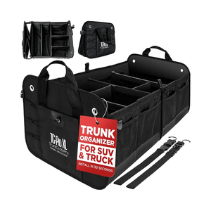 TRUNKCRATEPRO XL Premium SUV, Truck, Car Trunk Organizer With Expandable Compartments - Lightweight Foldable Cargo Organizer