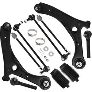 maXpeedingrods 10Pc Suspension Kit for Dodge Grand Caravan 2008-2018 Chrysler Town & Country 2008-2016 Volkswagen Routan 2009-2011, Lower Control Arm w/Ball Joint Sway Bar Link Tie Rod Boots