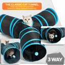 Toy Box 5 Interactive Indoor Cat Toys with Spiral Tunnel, 3-Way Mesh Tunnel, Feather Wand, Ribbon Teaser & Suction Cup for Active Cats