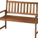 Patio Furniture Outdoor Patio Bench Wood Garden Bench Park Bench Acacia Wood for Pool Beach Backyard Balcony Porch Deck Garden Wooden Furniture, Natural Oiled, 48" W x 22" D x 33" H