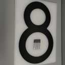 12 Inch Large House Numbers for Outside, Modern Black Metal Address Numbers with Floating Effect, Weatherproof Aluminum, Easy Screw Mount for Fence Wall Garage Gate (8)