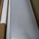 SMARTSTANDARD 64in x 84in Bifold Barn Door, Frosted Glass Barn Door with Hardware Kit Included, Pre-Drilled Holes Easy Assembly -Solid Barn Doors Slab Covered with Water-Proof PVC Surface, White