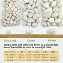 FANTIAN 40 lbs White River Rocks for Landscaping, 1-2 Inch Polished Pebbles for Indoor Plants, Decorative White Stones for Plants, Vase, Aquarium, Fish Tank and Garden