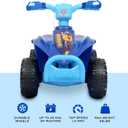 Paw Patrol Chase 6V Quad for Kids - Powerful and Safe Ride-On Toy with Rechargeable Battery, Forward and Reverse Driving, Foot Peddle, Ages 2-3, 6v Atv Quad
