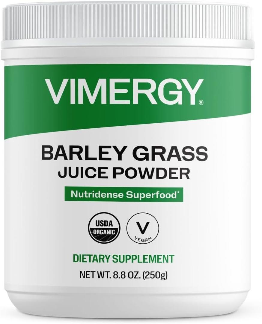 Vimergy Barley Grass Juice Powder, Organic Superfood, 250g, 63 Servings