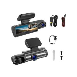 Front & Rear Dashcam,150° Wide Dashcam,Night Vision,180° Rotatable Interior View, 24H Parking Monitor, Loop Recording (Triple Recording)