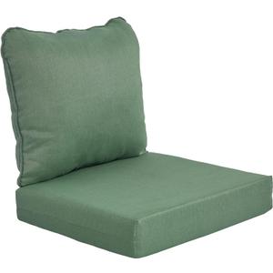 Outdoor Deep Seat Cushion Set 24x24x4.7 Inch Fade-Resistant Waterproof Outdoor Sofa Cushions & Deep Seat Patio Cushions for Chair, Sofa, and Couch, Forest Green