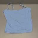 SUUKSESS Women Sexy Square Neck Tank Top Summer Y2K Going Out Basic Cami Shirt (Medium, Baby Blue)