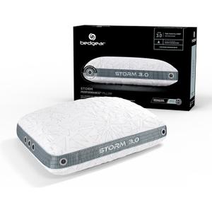 Bedgear Storm Performance Pillow 3.0 Cooling Bed Pillow for Hot Sleepers, Medium Firm Support for All Sleep Positions Dual-Sided Comfort, Breathable Air-X Mesh, Washable Ver-Tex Cover, 20 x 26, Size 3.0