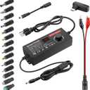 SHNITPWR Adjustable Universal Power Supply DC 4V~24V 3A 5A 6A 144W AC/DC Adapter with USB C Charger PD 100W 100V-240V AC to DC Converter Variable Power Adapter 24V,14 Tips,Alligator Clip Power Cable