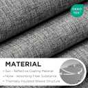 Joydeco Blackout Cordless Roman Shades No Drill, 23" W × 64" H, Grey