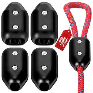 4 Pcs Reusable Rope Clamps, 1/2 Inch Plastic Chain Connector, Suitable for 9-10 mm Nylon or Braided Ropes