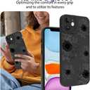 OOK Floral case for iPhone 11 Case, Cute Sunflower Floral Blooms Design Soft TPU Shockproof Protective for Women Girls Phone Cover - Black Flower